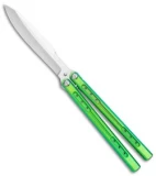 Heibel Knives Sapient Balisong Knife Green Anodized Ti (4.25" Beveled Satin) #63
