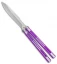 Heibel Knives Sapient Balisong Knife Purple Ano Ti Two-Tone (4.25" Satin) #60