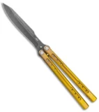 Heibel Knives Sapient Balisong Knife Gold Ano Ti (4.25" Beveled Black SW) #54