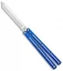 Squid Industries Krake Raken V2.5 Tanto Balisong Knife Blue Dual Tone (4.5")