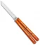 Squid Industries Krake Raken Tanto V2.5 Balisong Knife Dual Tone Orange (4.5")