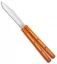 Squid Industries Krake Raken Bowie V2.5 Balisong Knife Dual-Tone Orange (4.5")