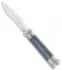 Biegler Bladeworks Custom Rockstyle Gen4 Balisong Ti. Blue CF Inlay (4.5" Satin)
