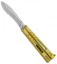 BRS Premium Alpha Beast Balisong Butterfly Knife Gold Ti Kukri (4.5")