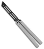 Squid Industries Triton Inked Butterfly Balisong Trainer Silver (Black Trainer)