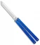 Squid Industries Krake Raken V2.5 Tanto Balisong Knife Blue (4.5" Satin)