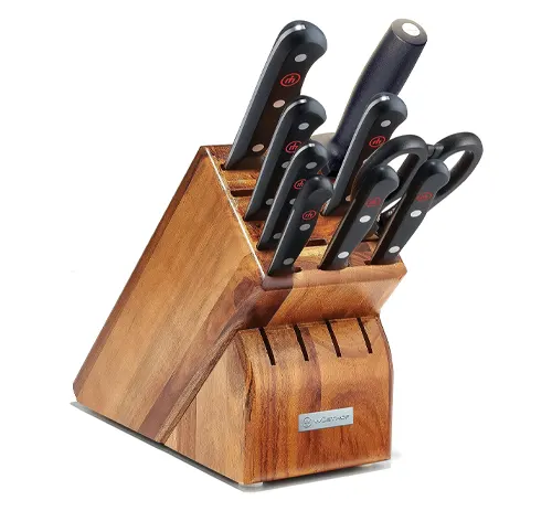 Best Overall: Wüsthof Gourmet 10-Piece Knife Block Set