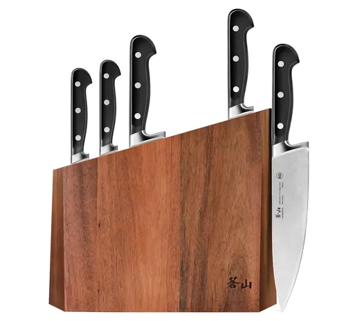Best for Beginners: Cangshan V2 Series Six-Piece German Steel Forged Knife Block Set